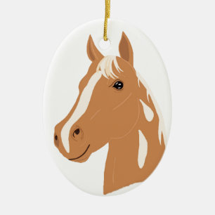 Red Flight the Happy Horse Ceramic Tree Decoration