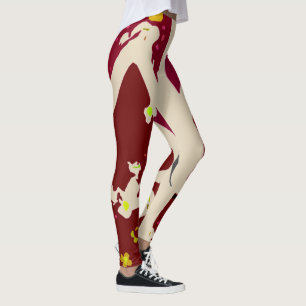 Red Flip Flop Leggings