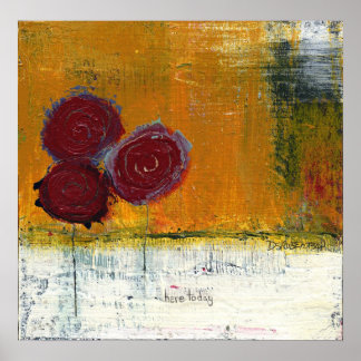 Red Floral Bouquet Art Print by Dan Robertson