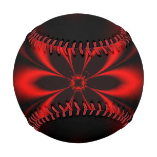 Red Floral Burst Baseball
