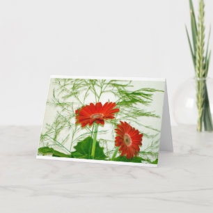 Red Floral Card