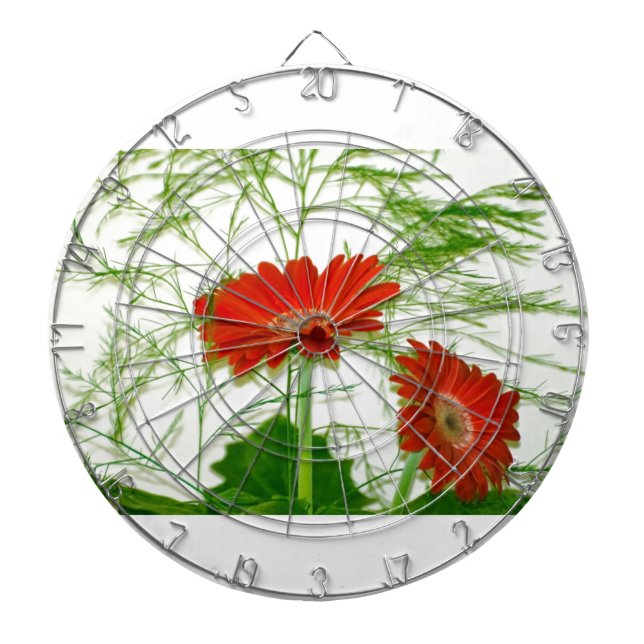 Red Floral Dartboard (Front)