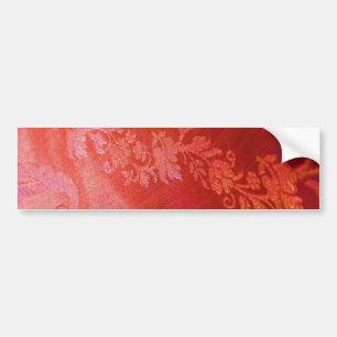 Red Floral Elegance Bumper Sticker - Customisable