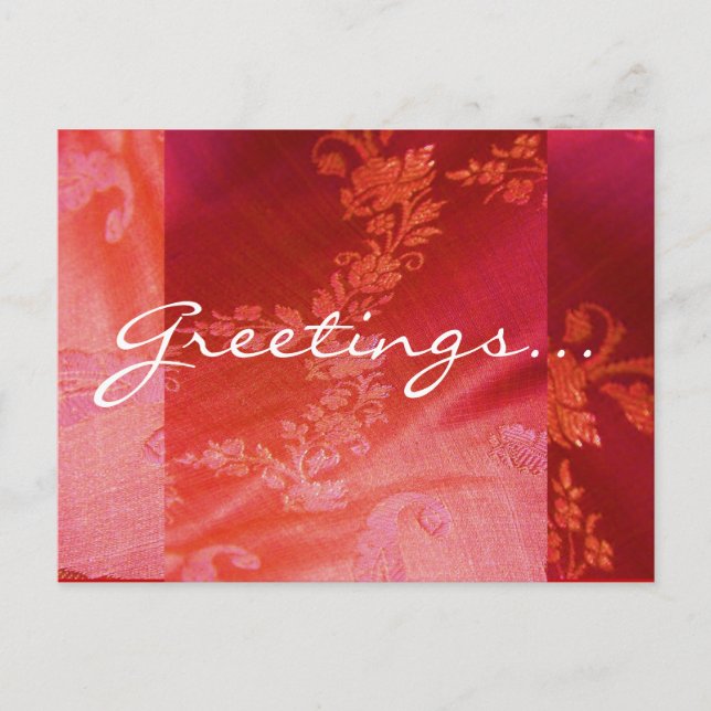 Red Floral I Postcard - Customisable (Front)