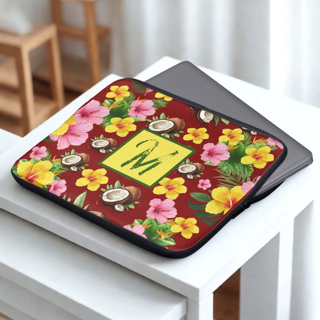 Red Floral Laptop Sleeve (Creator Uploaded)