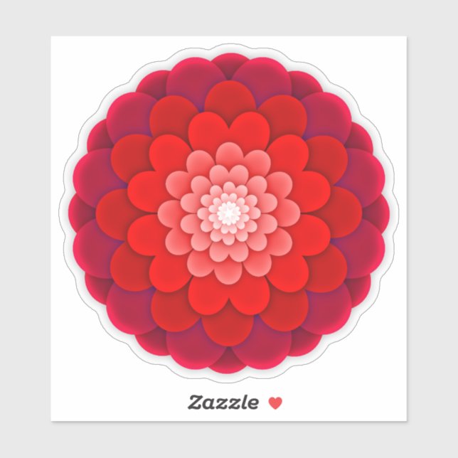 Red Floral Mandala-58566 (Sheet)