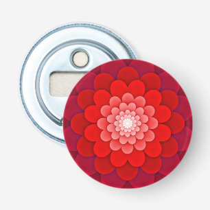 Red Floral Mandala-58566 Bottle Opener