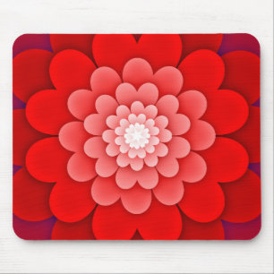 Red Floral Mandala-58566 Mouse Mat