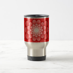 Red Floral Mandala-58566 Travel Mug