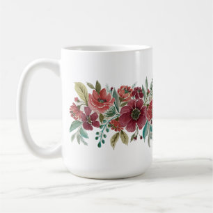 Red Floral Mug