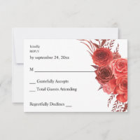 Red Floral no Meal RSVP 2