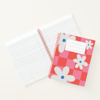 Red Floral Notebook