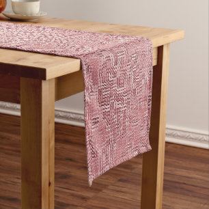 Red Floral Panel Table Runner