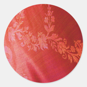 Red Floral Plain Sticker