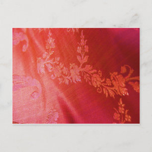 Red Floral Postcard