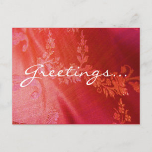 Red Floral Postcard - Customisable