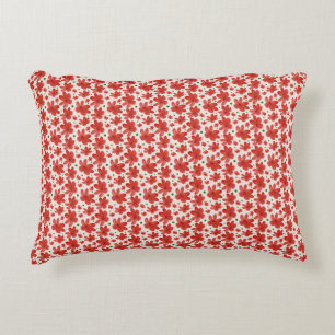 Red Floral Seamless Pattern Cute Retro Flower Decorative Cushion