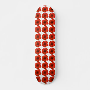 Red Floral Skateboard
