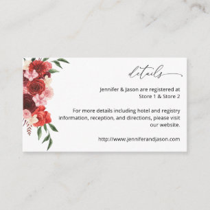 Red Floral SM Enclosure Card