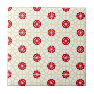 Red Floral Tile