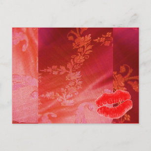 Red Floral Valentine II Postcard - Customisable