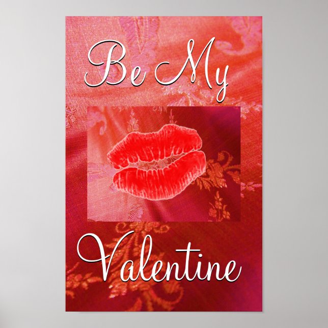 Red Floral Valentine Poster (Front)