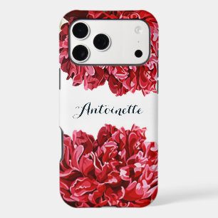 Red Floral Watercolor Flowers Elegant Personalise