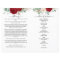 Red Floral Watercolor Photo Funeral Full Program