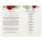 Red Floral Watercolor Photo Funeral Full Program