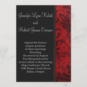 Red Flourish Invitation