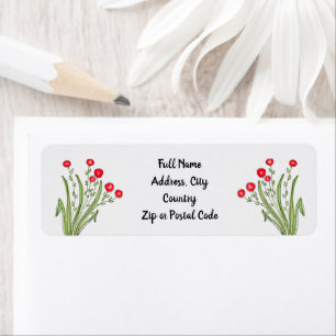 Red flower accented
