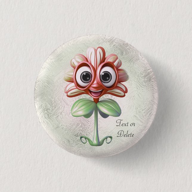 Red Flower Button (Front)