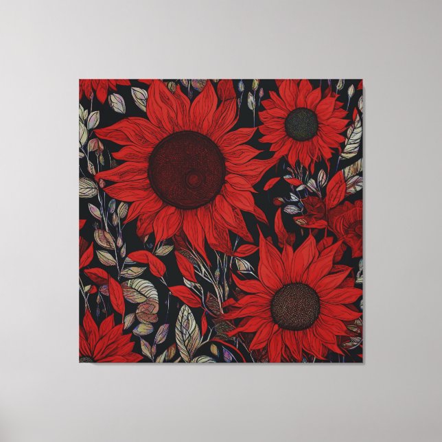 Red Flower Canvas Print (Front)