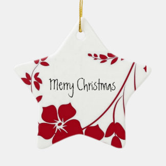 red flower Christmas ornament