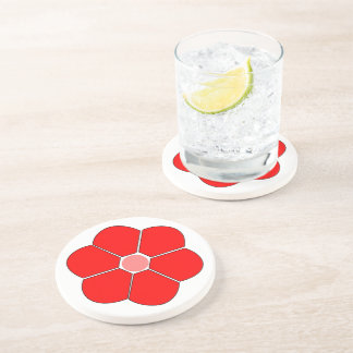 Red Flower Design Coaster