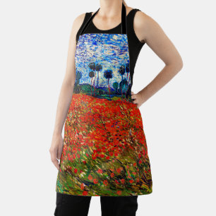 Red Flower Field, Van Gogh Apron