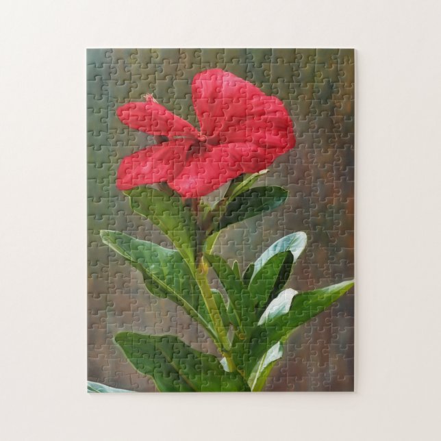 Red Flower Garden Art Puzzle (Vertical)