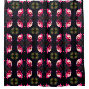 Red Flower In Sunlight Abstract Pattern Shower Curtain