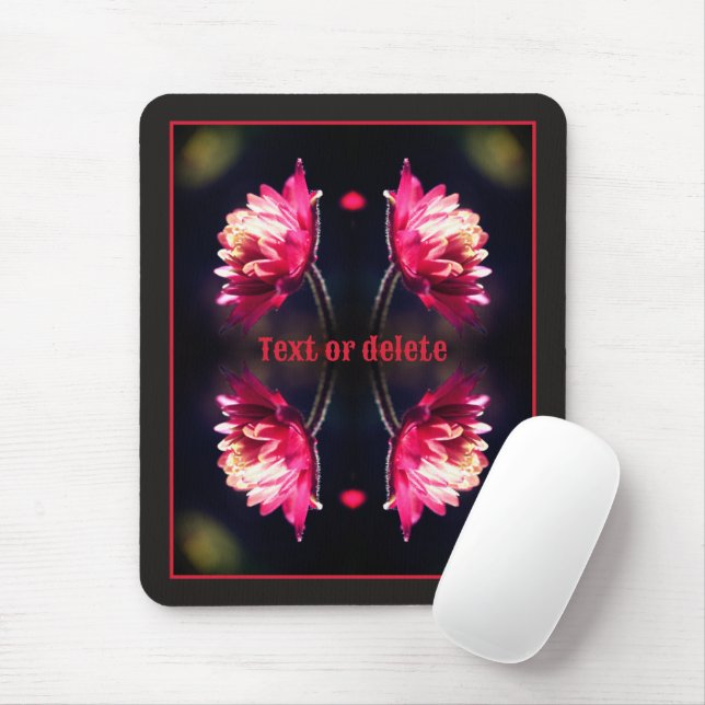 Red Flower In Sunlight Abstract Personalised Mouse Mat (With Mouse)