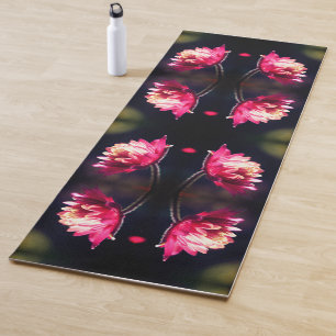 Red Flower In Sunlight Close Up Abstract Yoga Mat