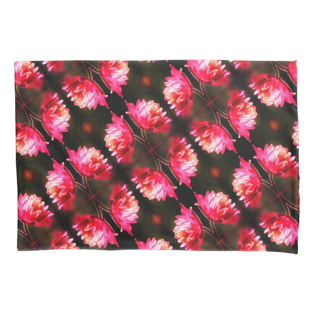 Red Flower In Sunlight Close Up Pattern Pillowcase (Front)