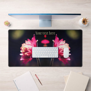 Red Flower In Sunlight Close Up Personalised Desk Mat