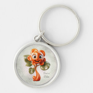 Red Flower Keychain