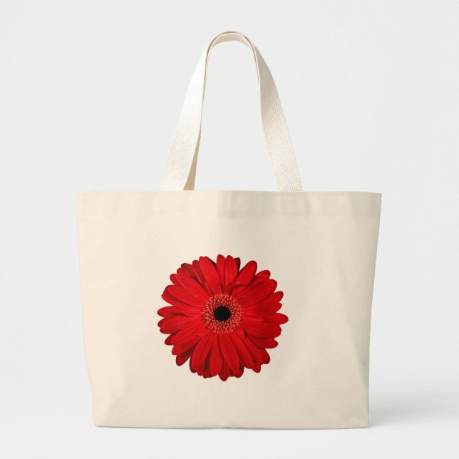 Red Flower Large Tote Bag (Front)
