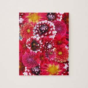 Red Flower Mix Jigsaw Puzzle