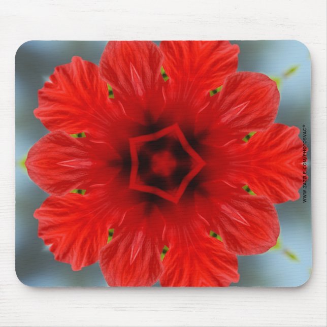 Red Flower Mouse Mat (Front)