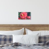 Red Flower Nature Photography Beetle Insect Bug Canvas Print (Insitu(Bedroom))