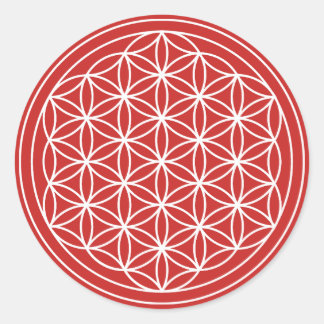 Red Flower of Life Sticker