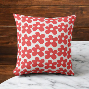 Red Flower pattern Cushion
