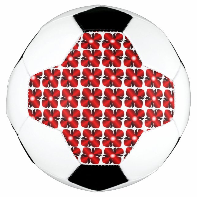 RED FLOWER PATTERN FOOTBALL (Front)